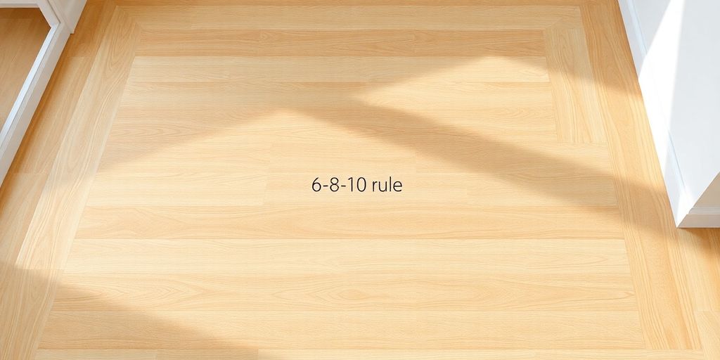 A hardwood floor featuring the 6-8-10 rule in flooring